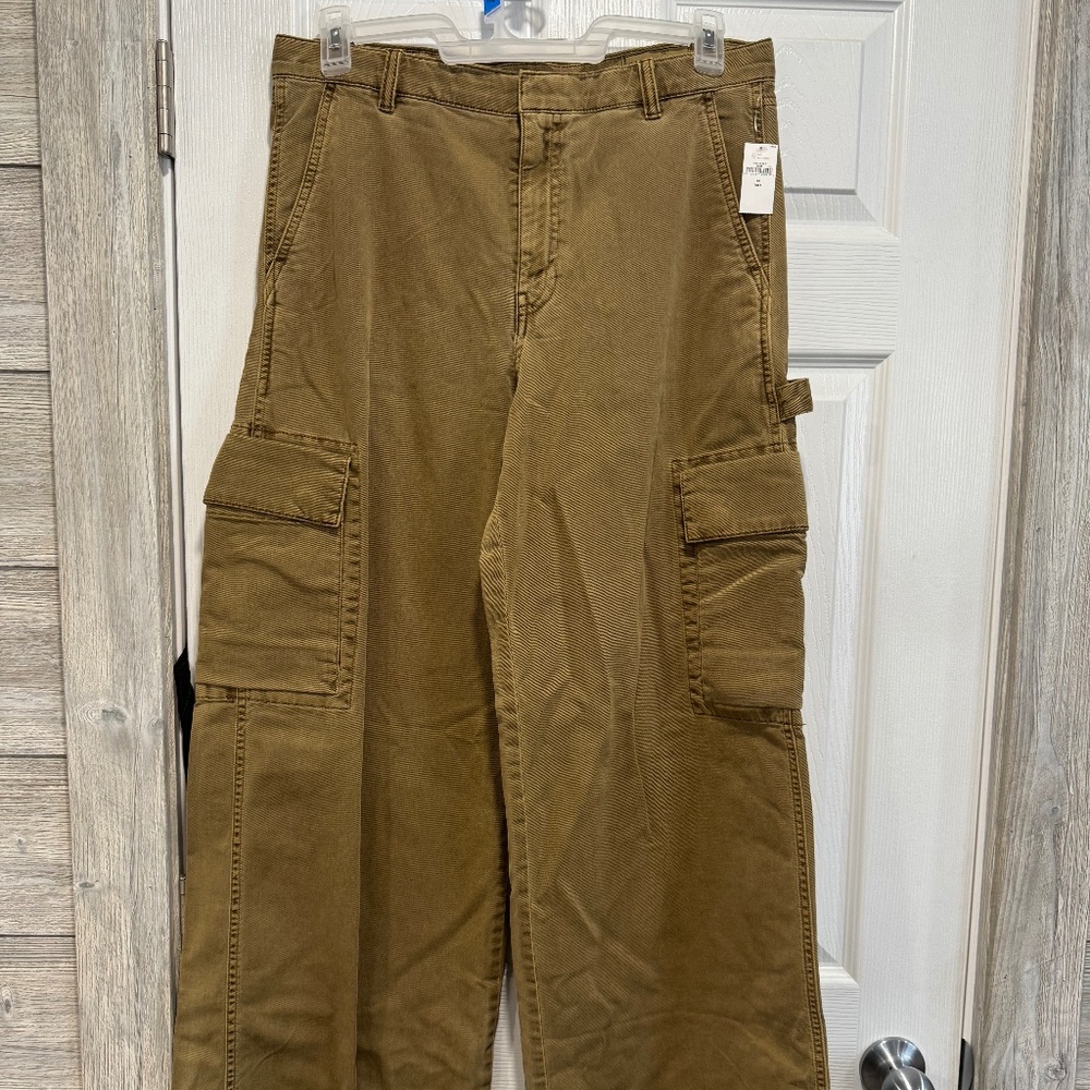 Gap Baggy Cargo Tan Pants 12 Tall - Picture 2 of 5